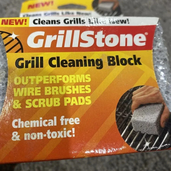 GrillStone Grill Cleaning Block Chemical Free Non-toxic Surface Safe 2004 New - Picture 2 of 7